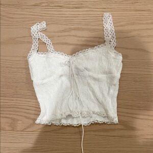 EDIKTED Lace Cropped Tank Top